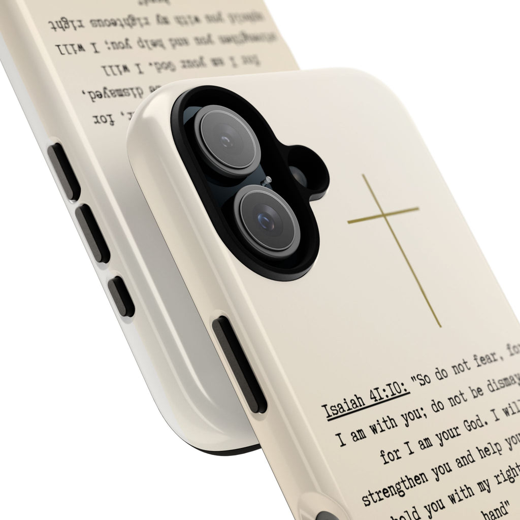 Christian Cross Phone Case with Isaiah 41:10 —The Original, Inspirational Protective iPhone Cover