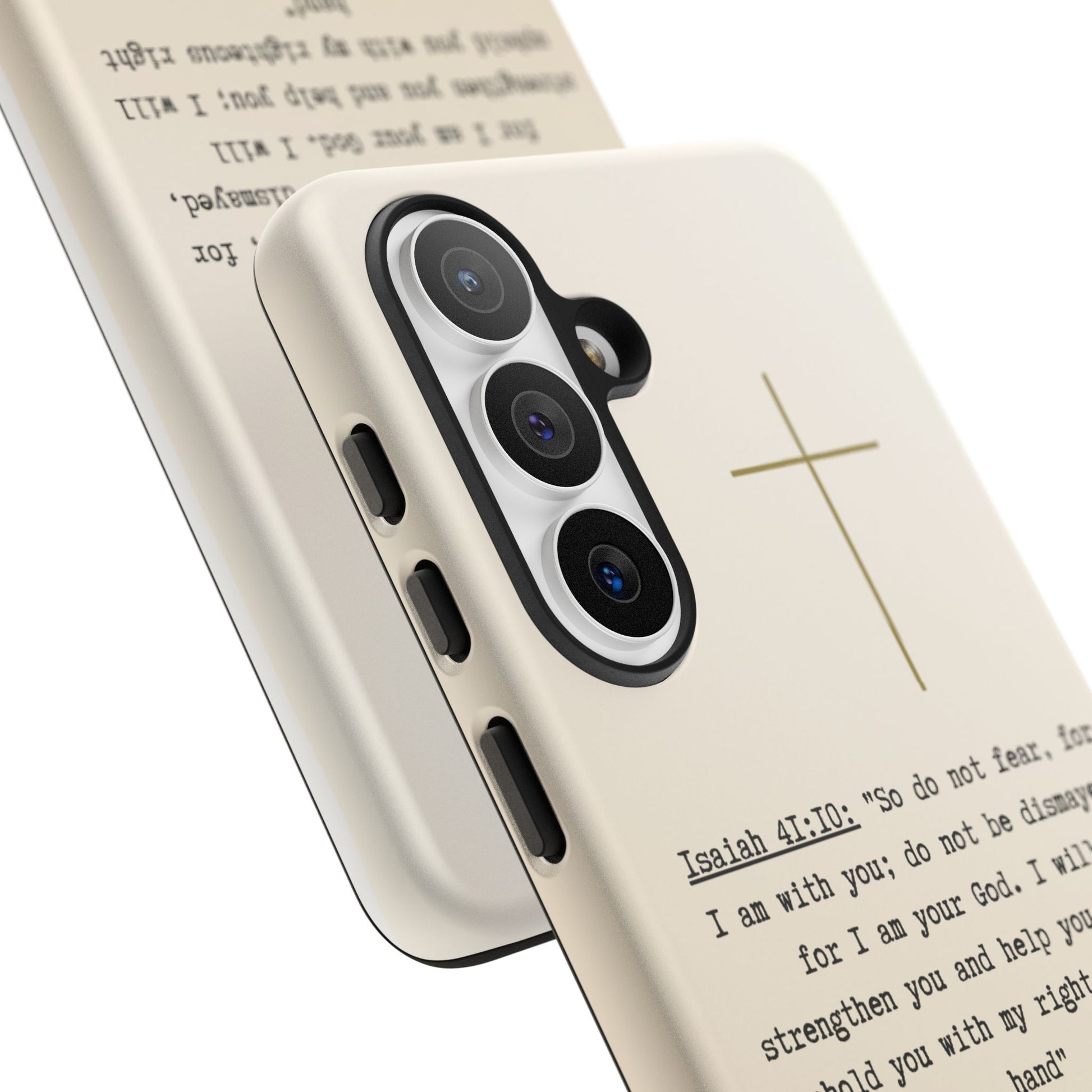 Christian Cross Phone Case with Isaiah 41:10 —The Original, Inspirational Protective iPhone Cover
