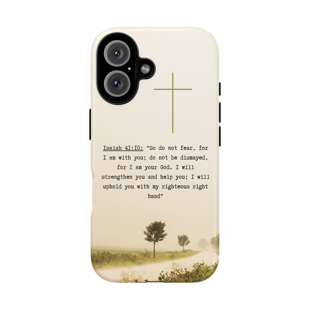 Christian Cross Phone Case with Isaiah 41:10 —The Original, Inspirational Protective iPhone Cover