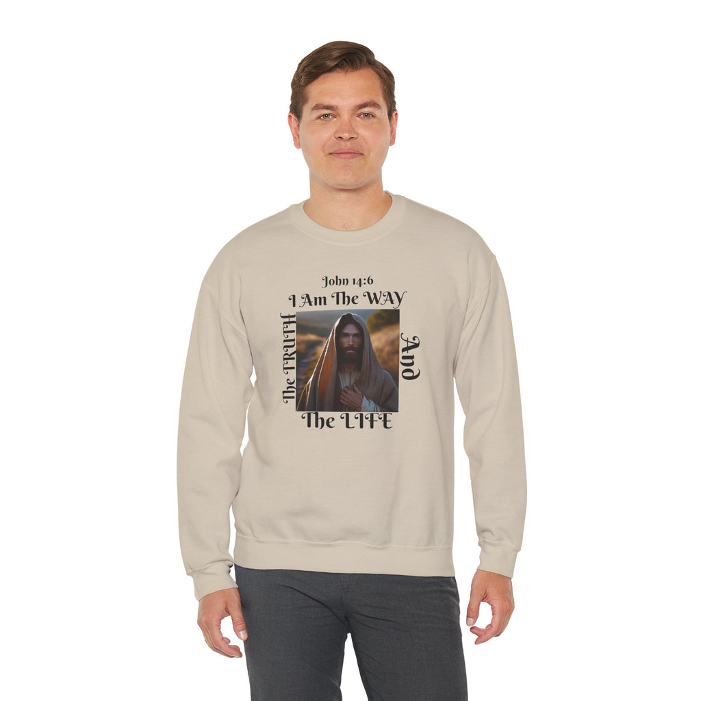 Sudadera con cuello redondo cristiana nacida de nuevo - Unisex The way