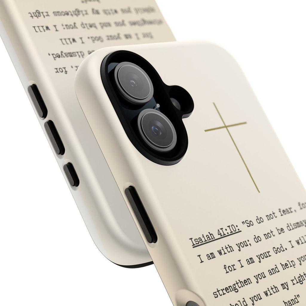 Christian Cross Phone Case with Isaiah 41:10 —The Original, Inspirational Protective iPhone Cover