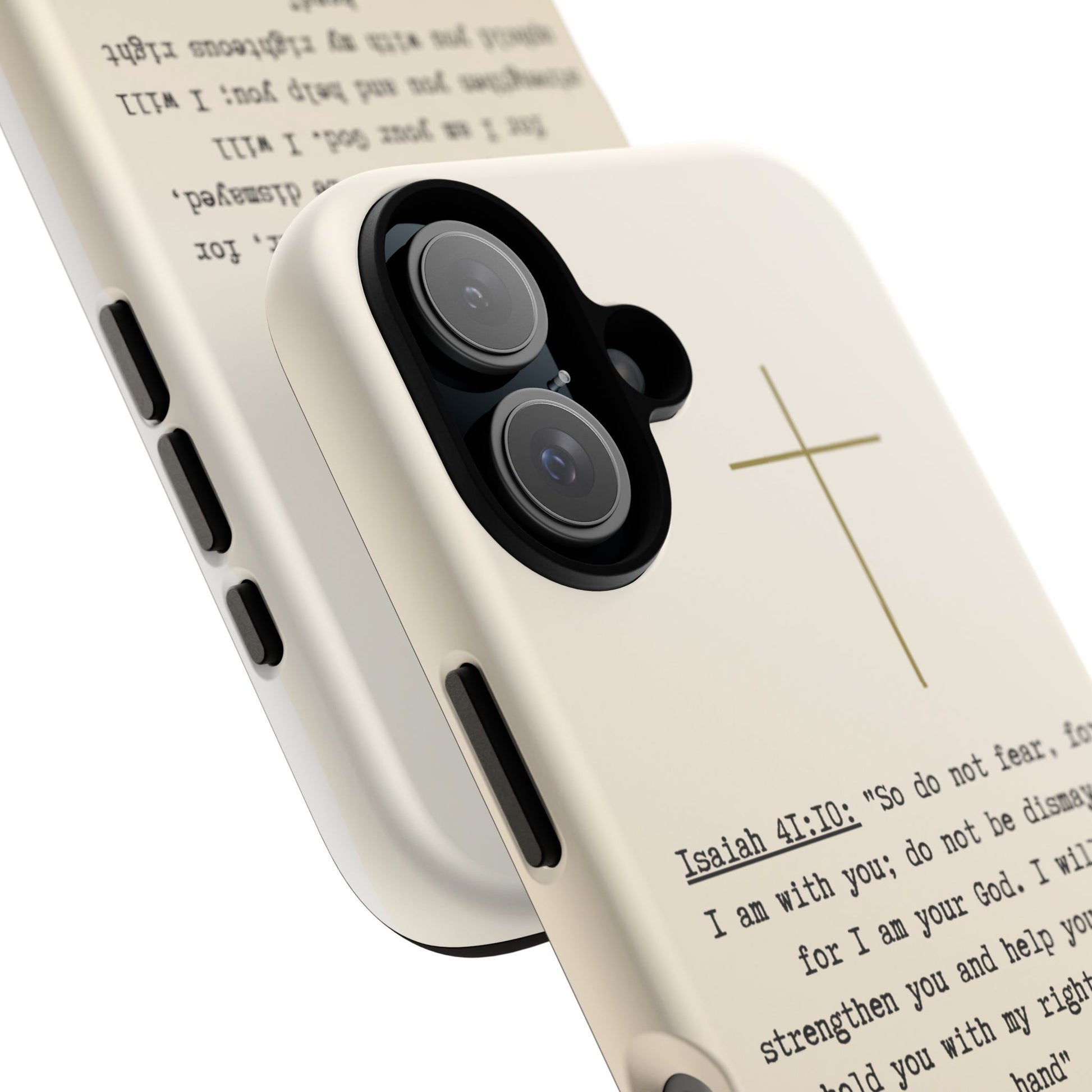 Christian Cross Phone Case with Isaiah 41:10 —The Original, Inspirational Protective iPhone Cover