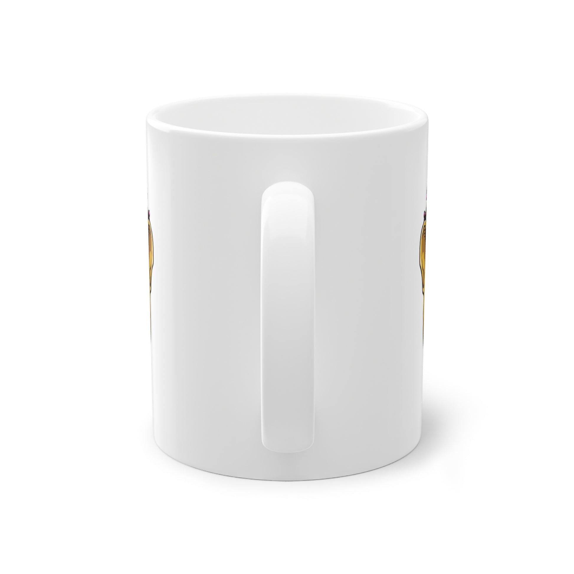 Taza de cerámica blanca LIONESS | The Original Faithwear: sé audaz y fuerte 
