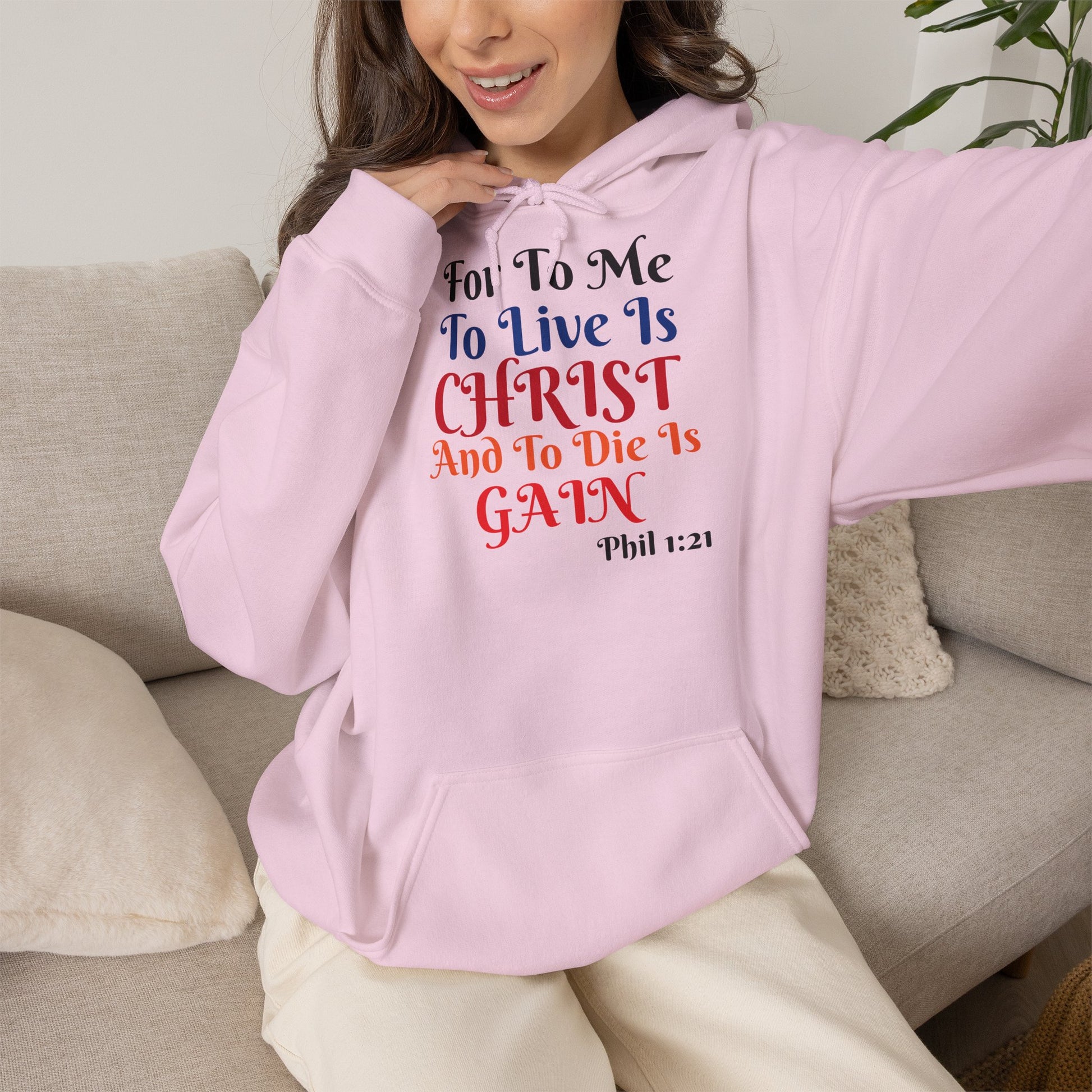 BOLD LINES: To Live Is… Filipperbrevet 1:21 – Kristen Unisex Sweatshirt | The Original