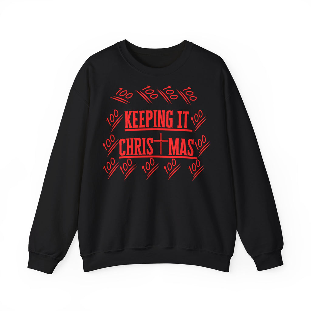 Sudadera navideña con texto rojo | Sudadera cristiana unisex | La original - faithwear