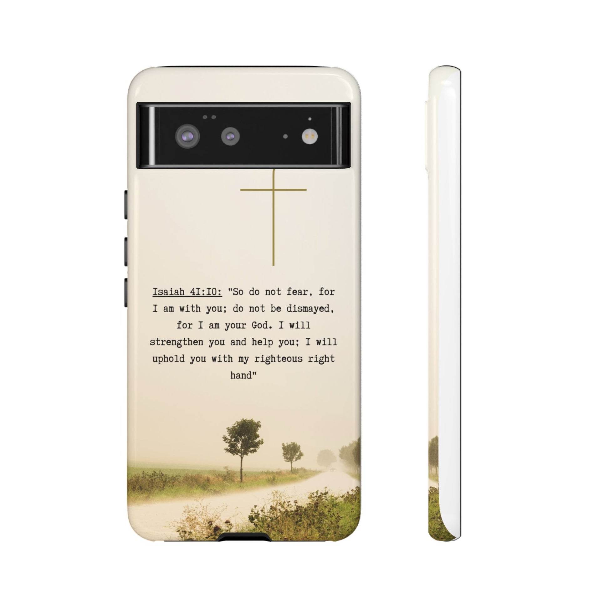 Christian Cross Phone Case with Isaiah 41:10 —The Original, Inspirational Protective iPhone Cover