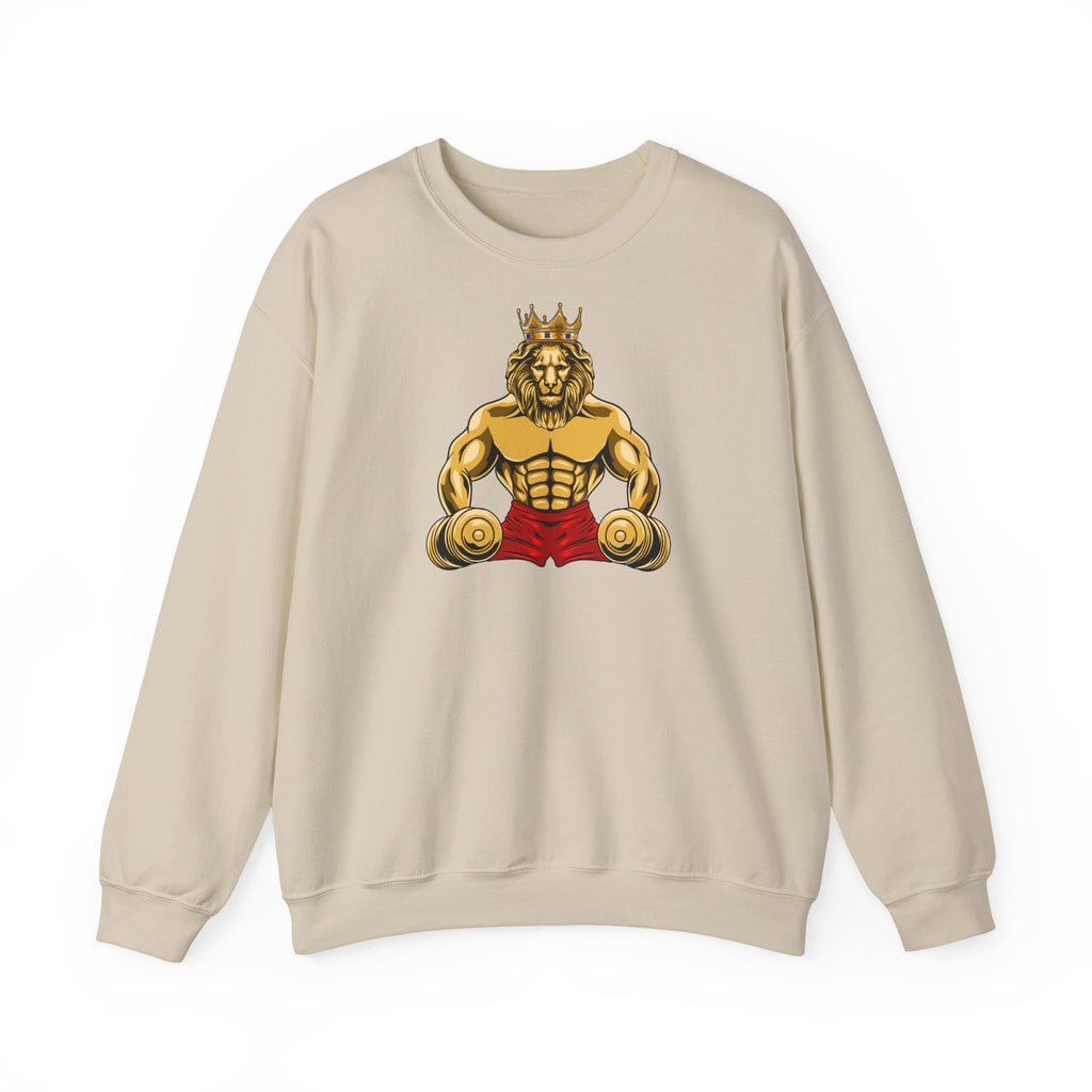 MUSCLE LION Sweatshirt - be strong and courages, stay loyal - stay faithfull