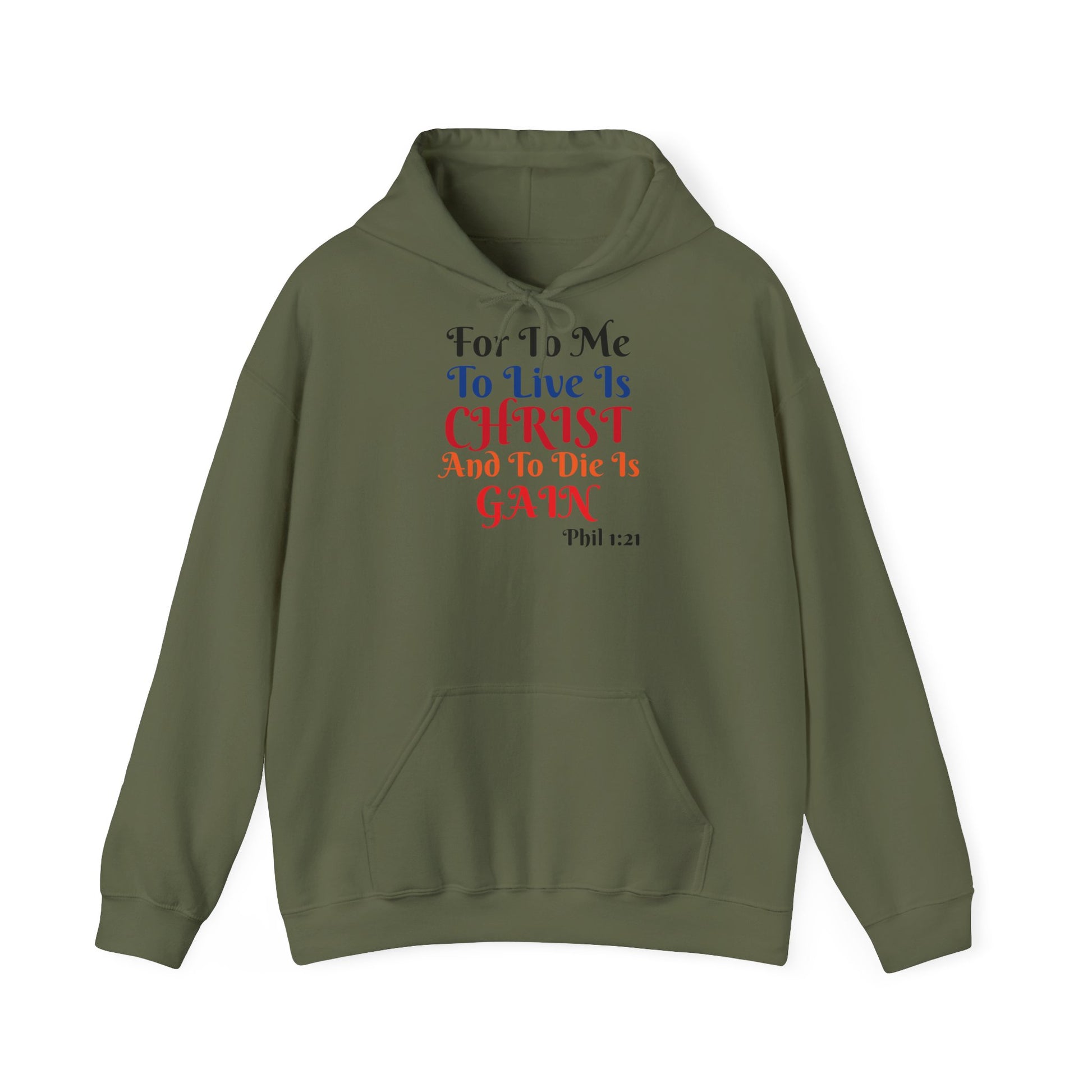 BOLD LINES: To Live Is… Filipperbrevet 1:21 – Kristen Unisex Sweatshirt | The Original
