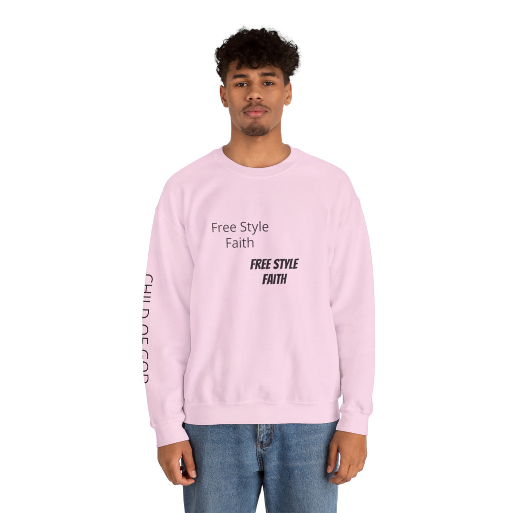 Faith Graphic Crewneck Sweatshirt — "Free Style Faith" Text  - The Original