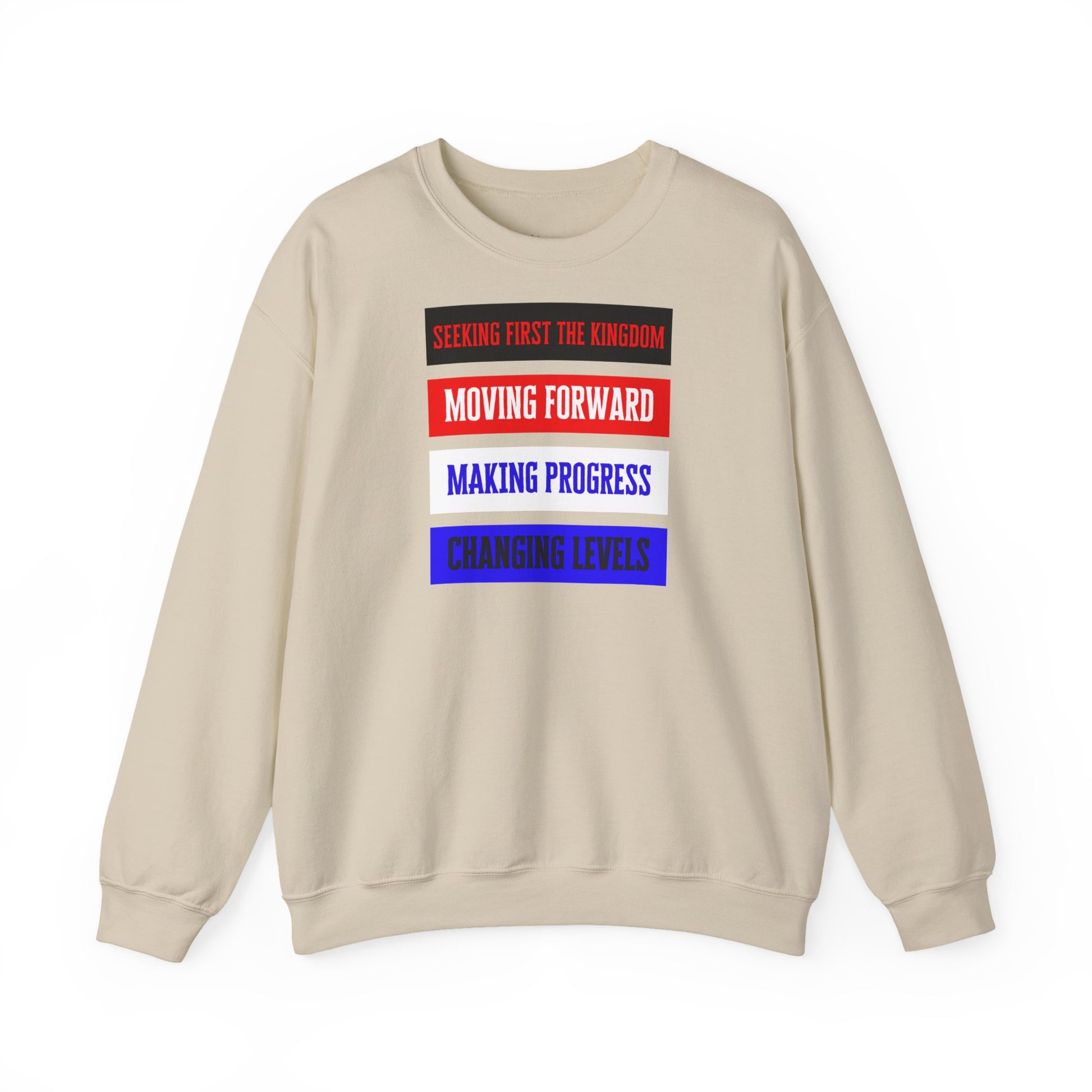 MOVING FORWARD – Unisex kristen sweatshirt med tryk | The Original