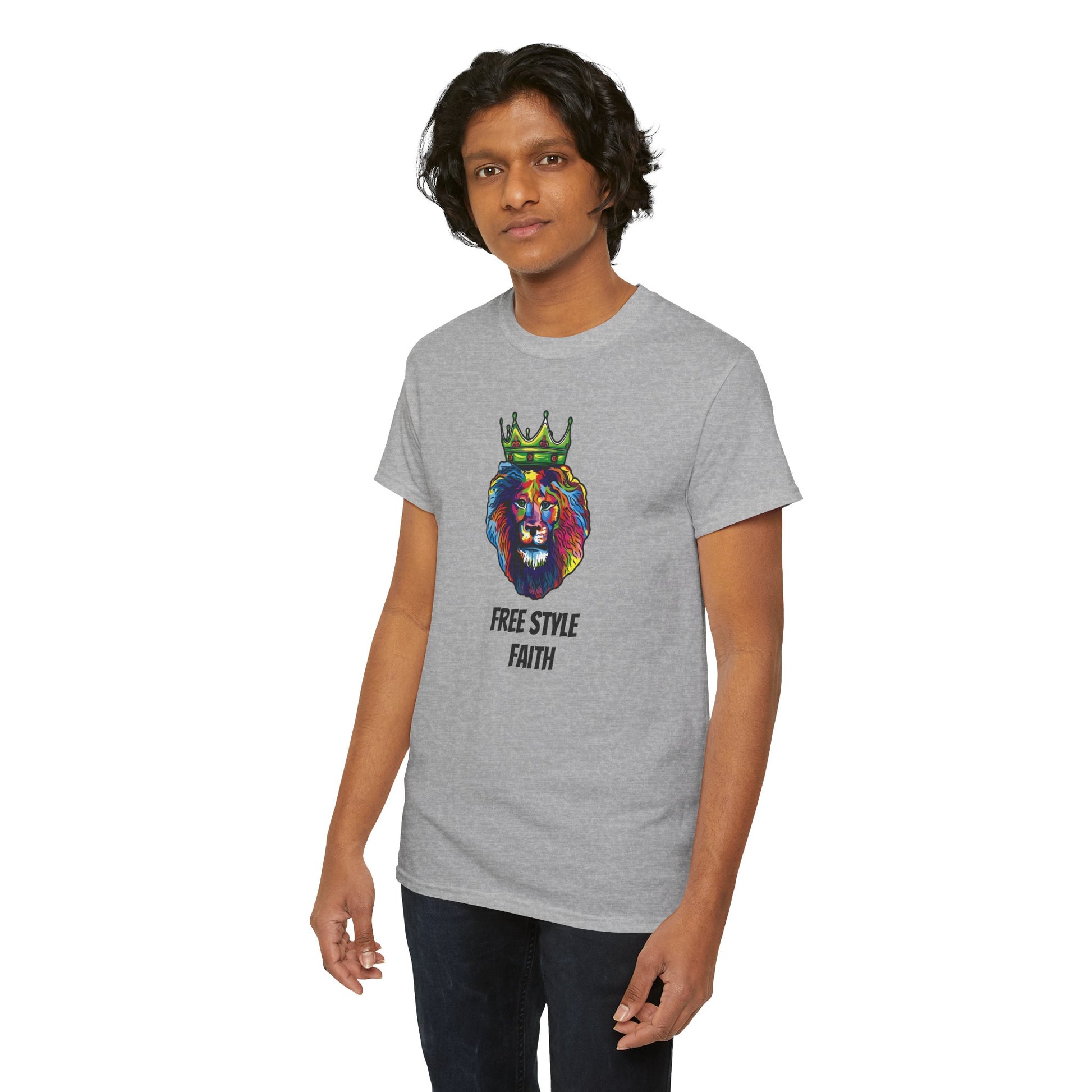 FREE STYLE FAITH med COLOR LION Custom kristen T-shirt – The Original – faithwear