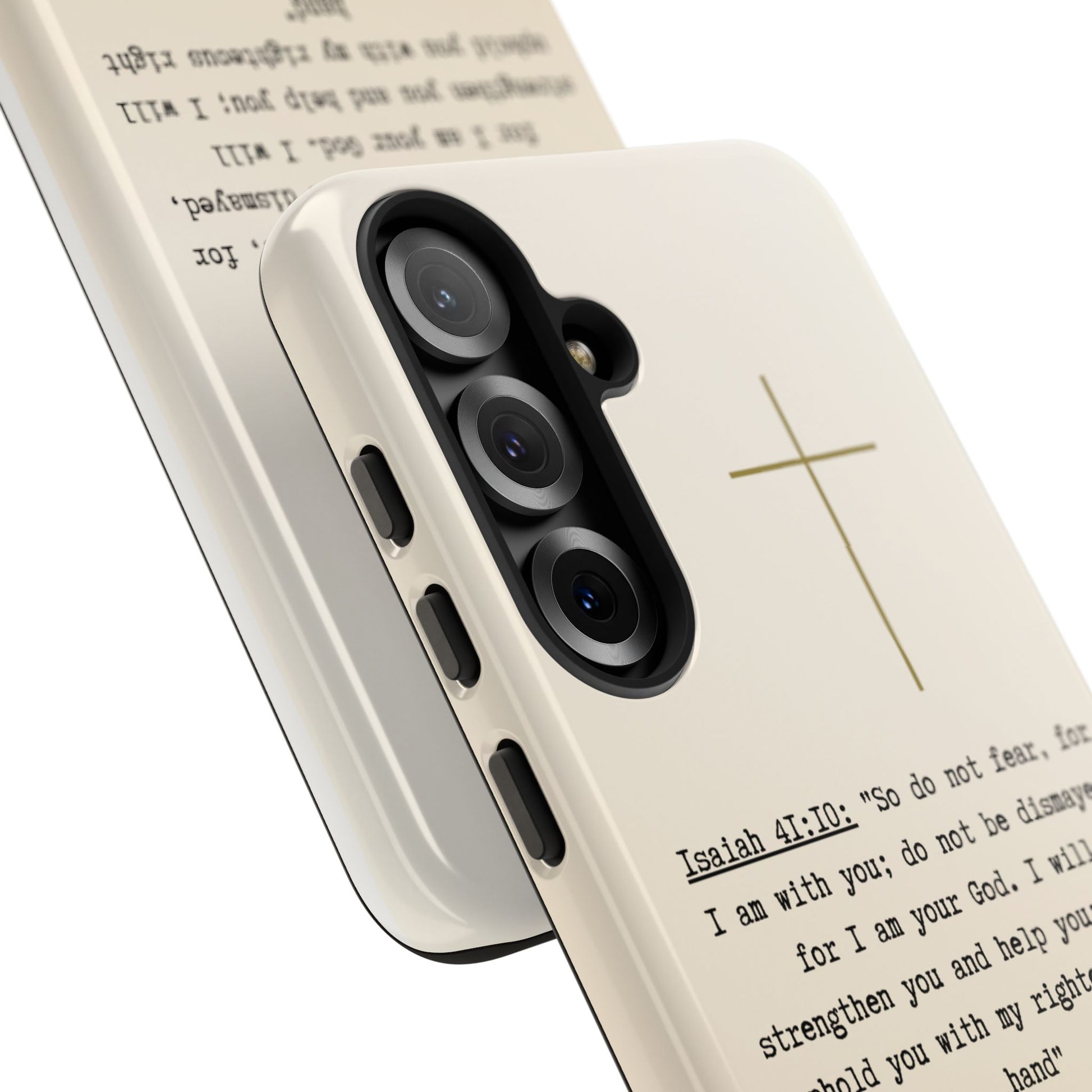 Christian Cross Phone Case with Isaiah 41:10 —The Original, Inspirational Protective iPhone Cover
