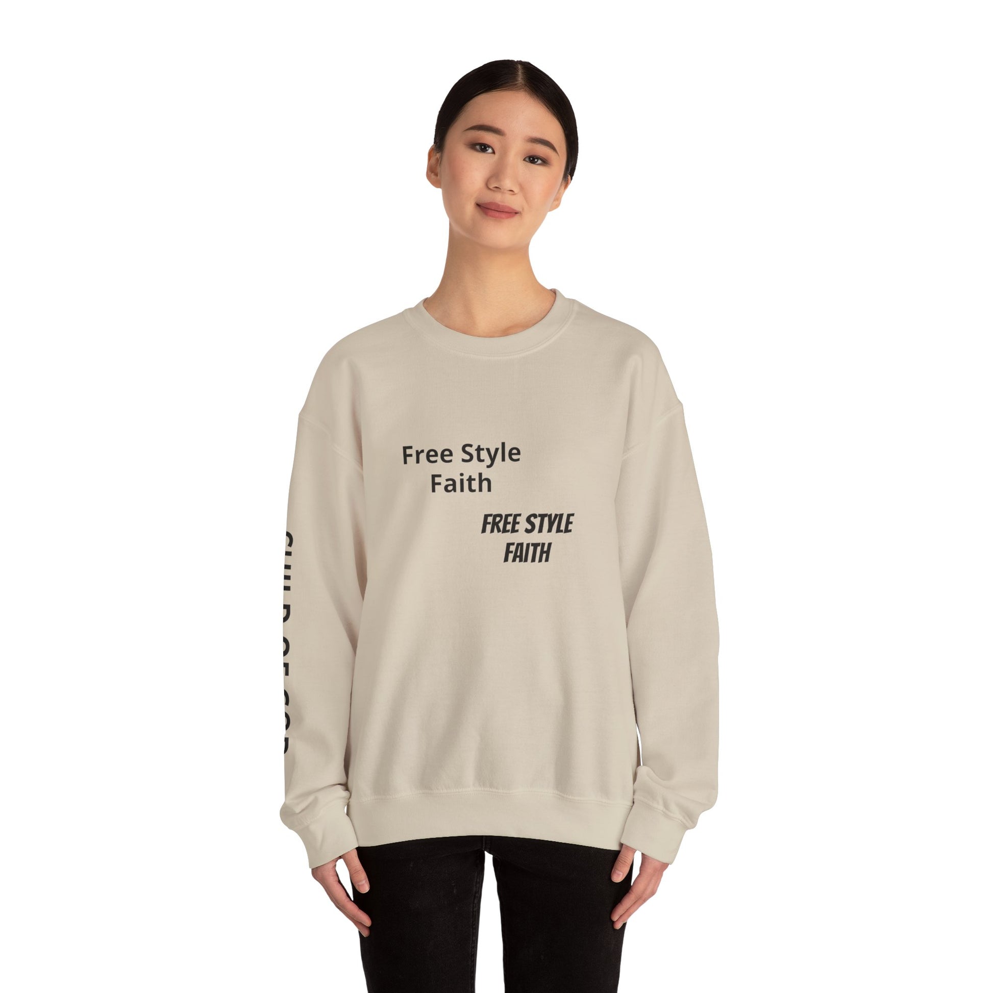 Faith Graphic Crewneck Sweatshirt — "Free Style Faith" Text  - The Original