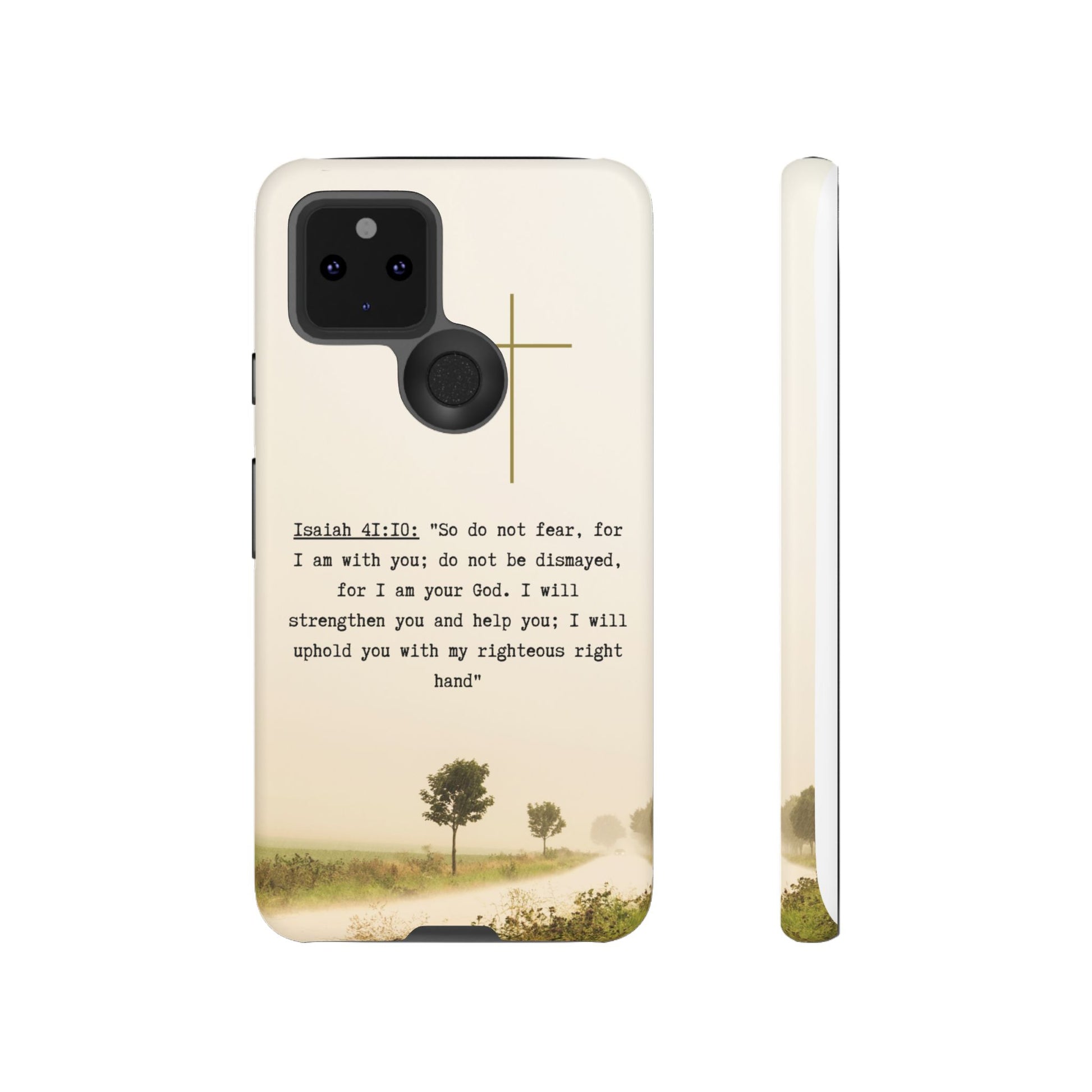 Christian Cross Phone Case with Isaiah 41:10 —The Original, Inspirational Protective iPhone Cover
