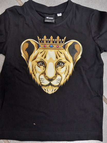 Camiseta negra GOLD PRINCE para niños