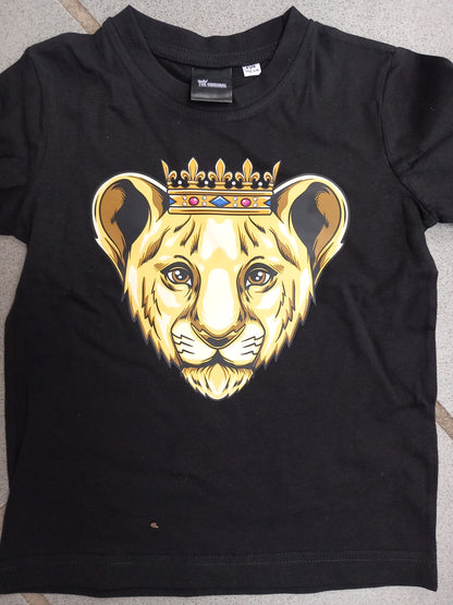 Camiseta negra GOLD PRINCE para niños