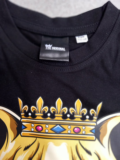 Camiseta negra GOLD PRINCE para niños