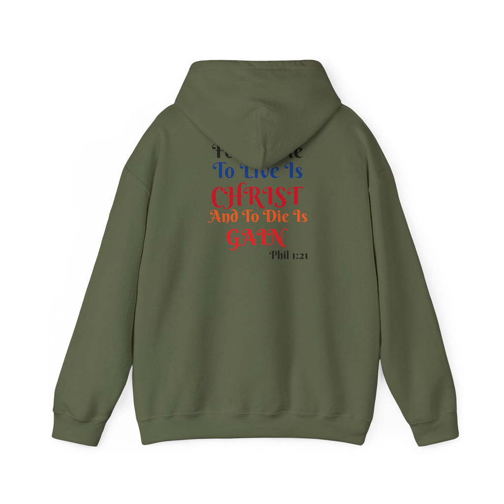 BOLD LINES: To Live Is… Filipperbrevet 1:21 – Kristen Unisex Sweatshirt | The Original