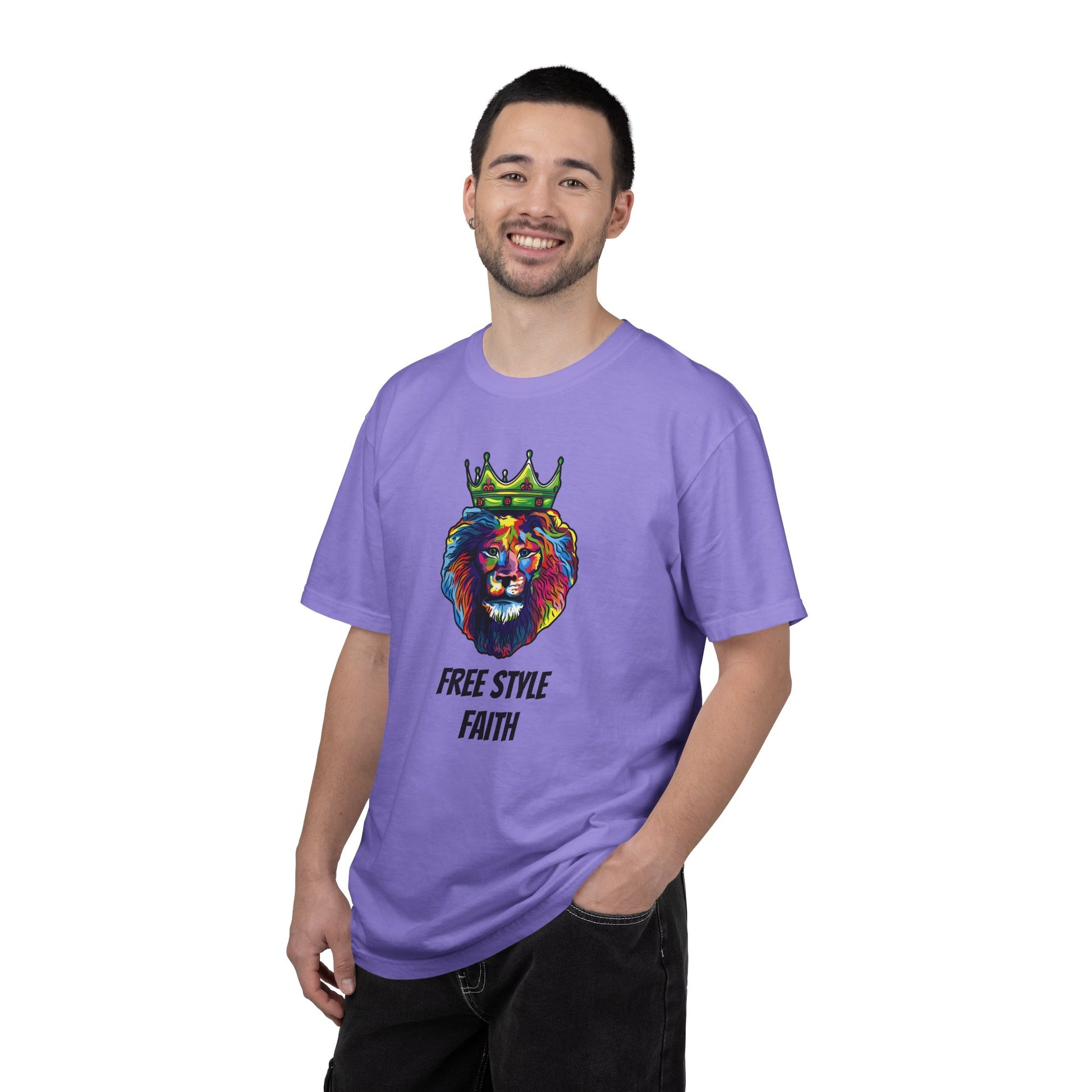 COLOR LION T-Shirt — "Free Style Faith" Colorful Tee - The Original