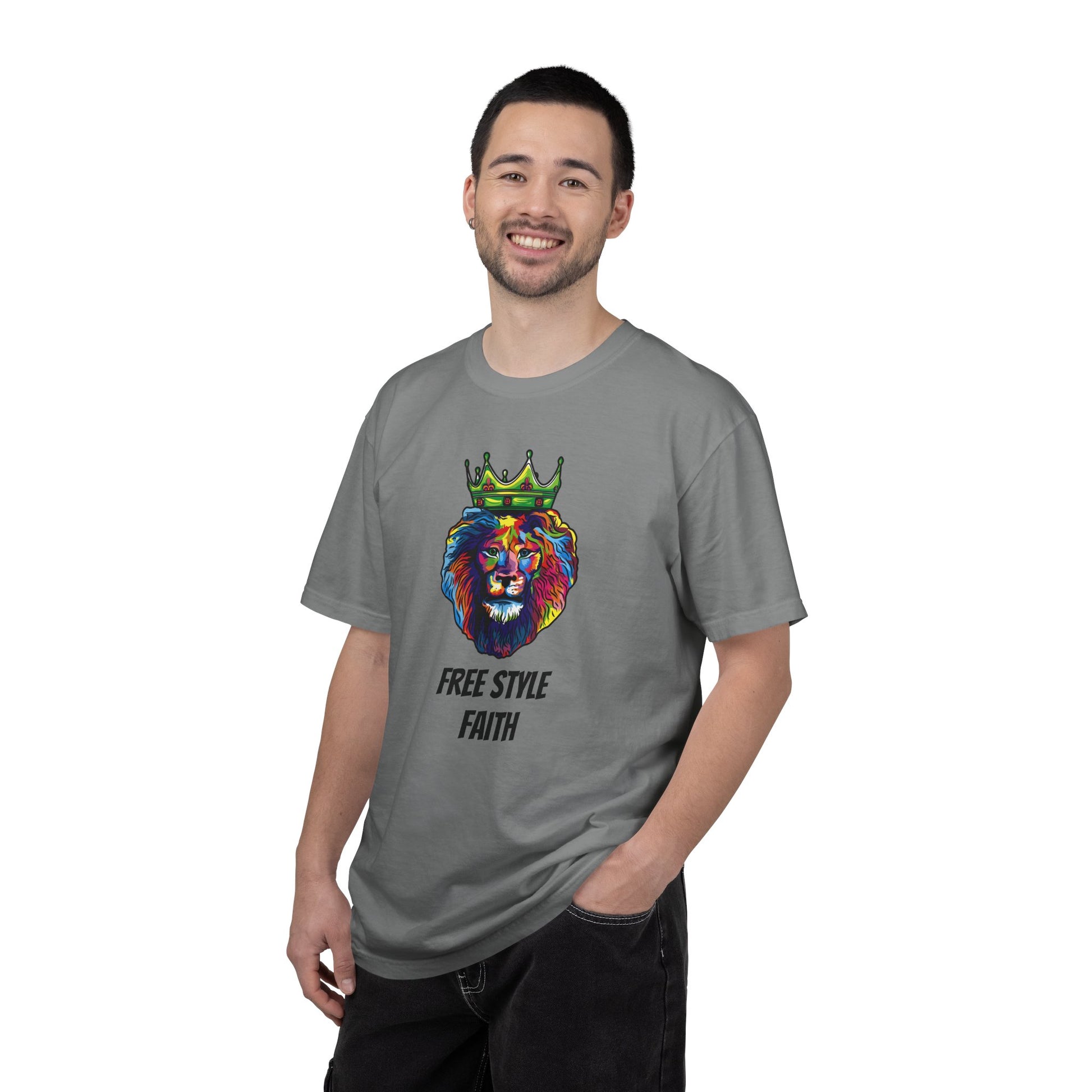 COLOR LION T-Shirt — "Free Style Faith" Colorful Tee - The Original