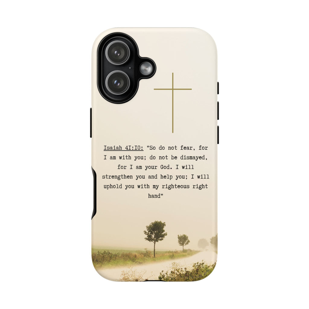 Christian Cross Phone Case with Isaiah 41:10 —The Original, Inspirational Protective iPhone Cover