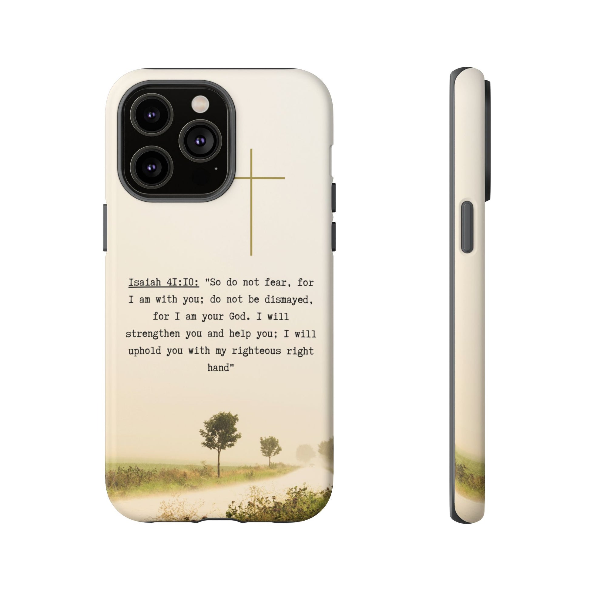 Christian Cross Phone Case with Isaiah 41:10 —The Original, Inspirational Protective iPhone Cover