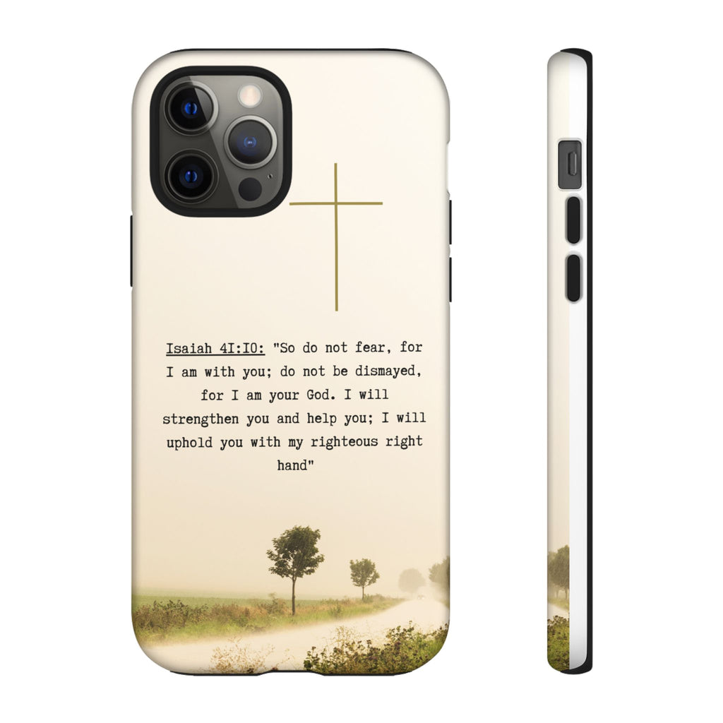 Christian Cross Phone Case with Isaiah 41:10 —The Original, Inspirational Protective iPhone Cover
