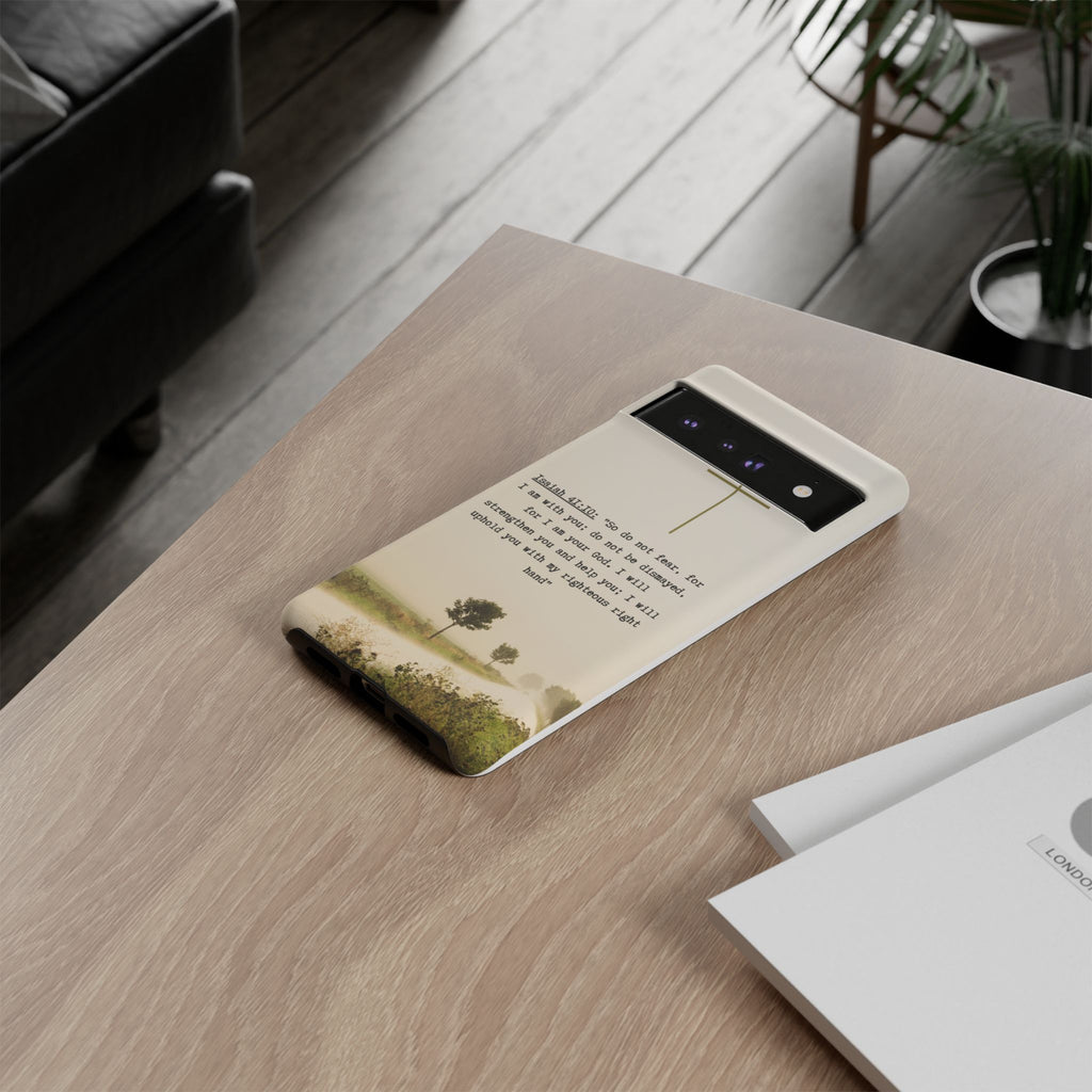 Christian Cross Phone Case with Isaiah 41:10 —The Original, Inspirational Protective iPhone Cover