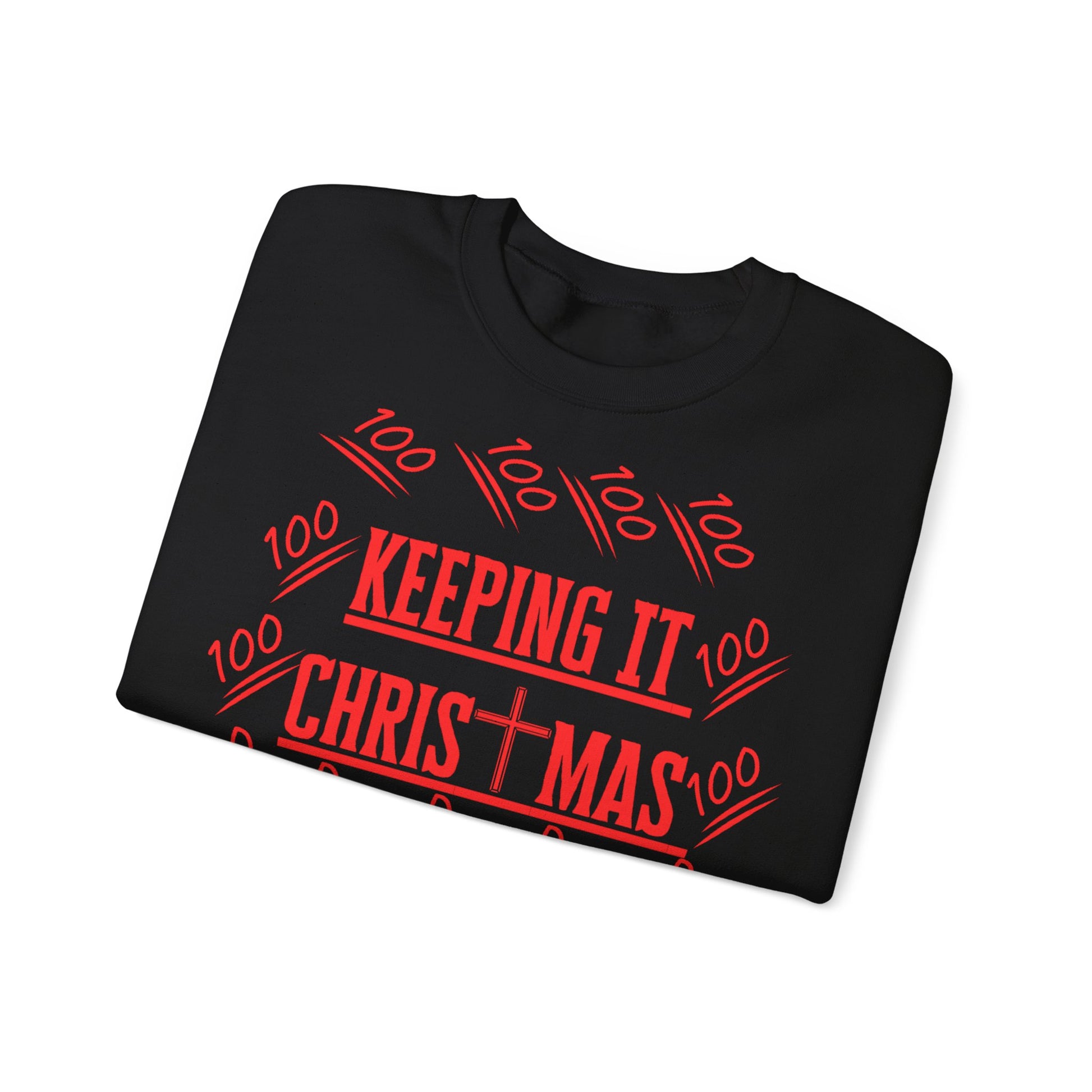 Sudadera navideña con texto rojo | Sudadera cristiana unisex | La original - faithwear