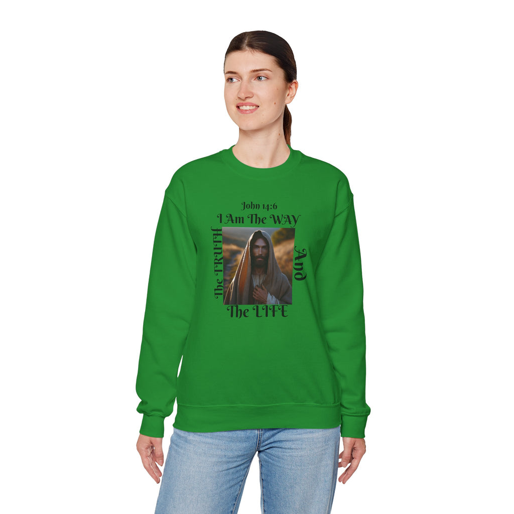 Sudadera con cuello redondo cristiana nacida de nuevo - Unisex The way