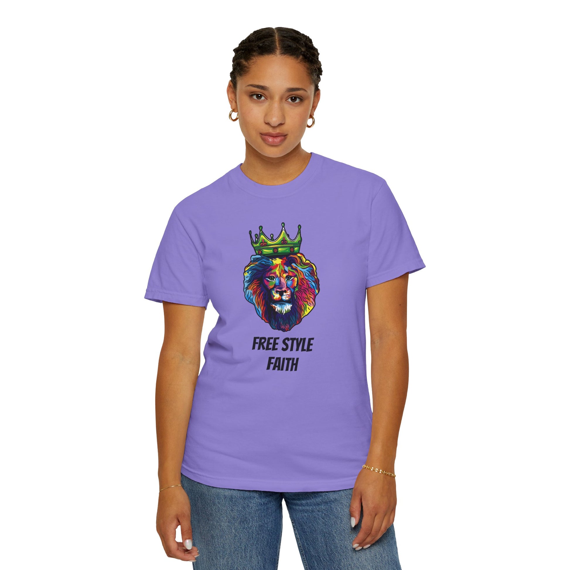 COLOR LION T-Shirt — "Free Style Faith" Colorful Tee - The Original