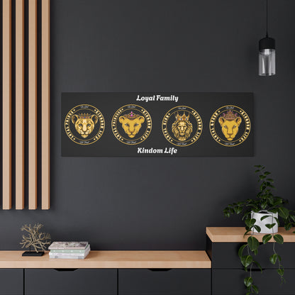 MAJESTIC LIONS Canvas Print | Regal Lion Wall Art | Stretched Matte Canvas Decor