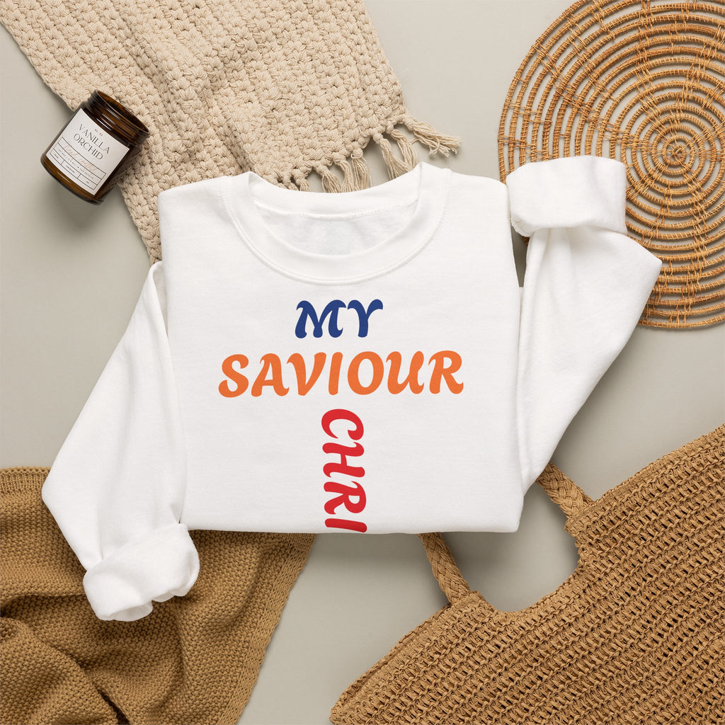 Mutige Worte: Mein Erlöser Christus – Christliches Unisex-Sweatshirt | Das Original, Faithwear
