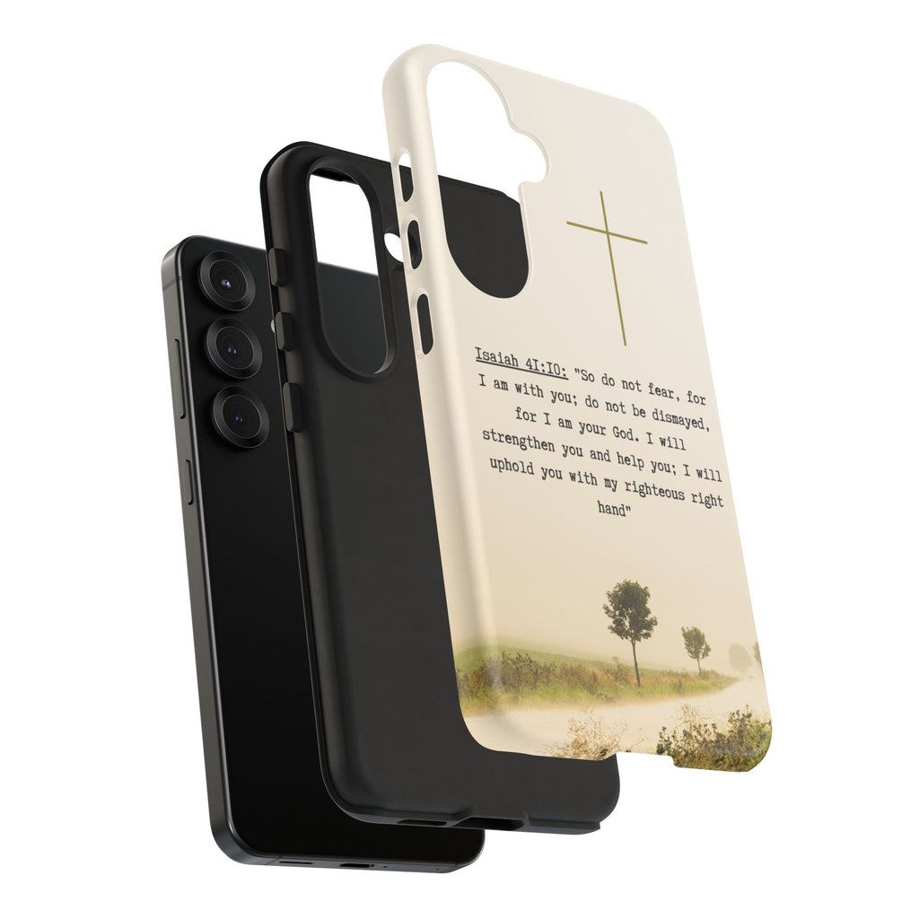 Christian Cross Phone Case with Isaiah 41:10 —The Original, Inspirational Protective iPhone Cover