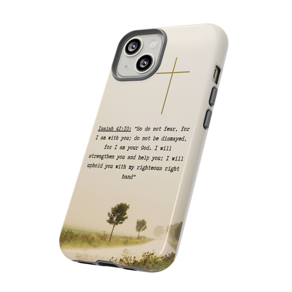 Christian Cross Phone Case with Isaiah 41:10 —The Original, Inspirational Protective iPhone Cover