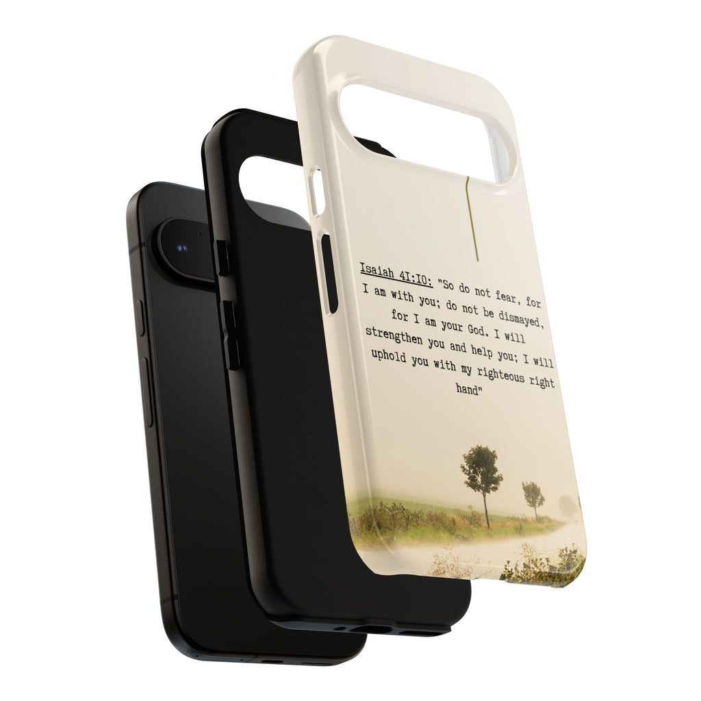 Christian Cross Phone Case with Isaiah 41:10 —The Original, Inspirational Protective iPhone Cover