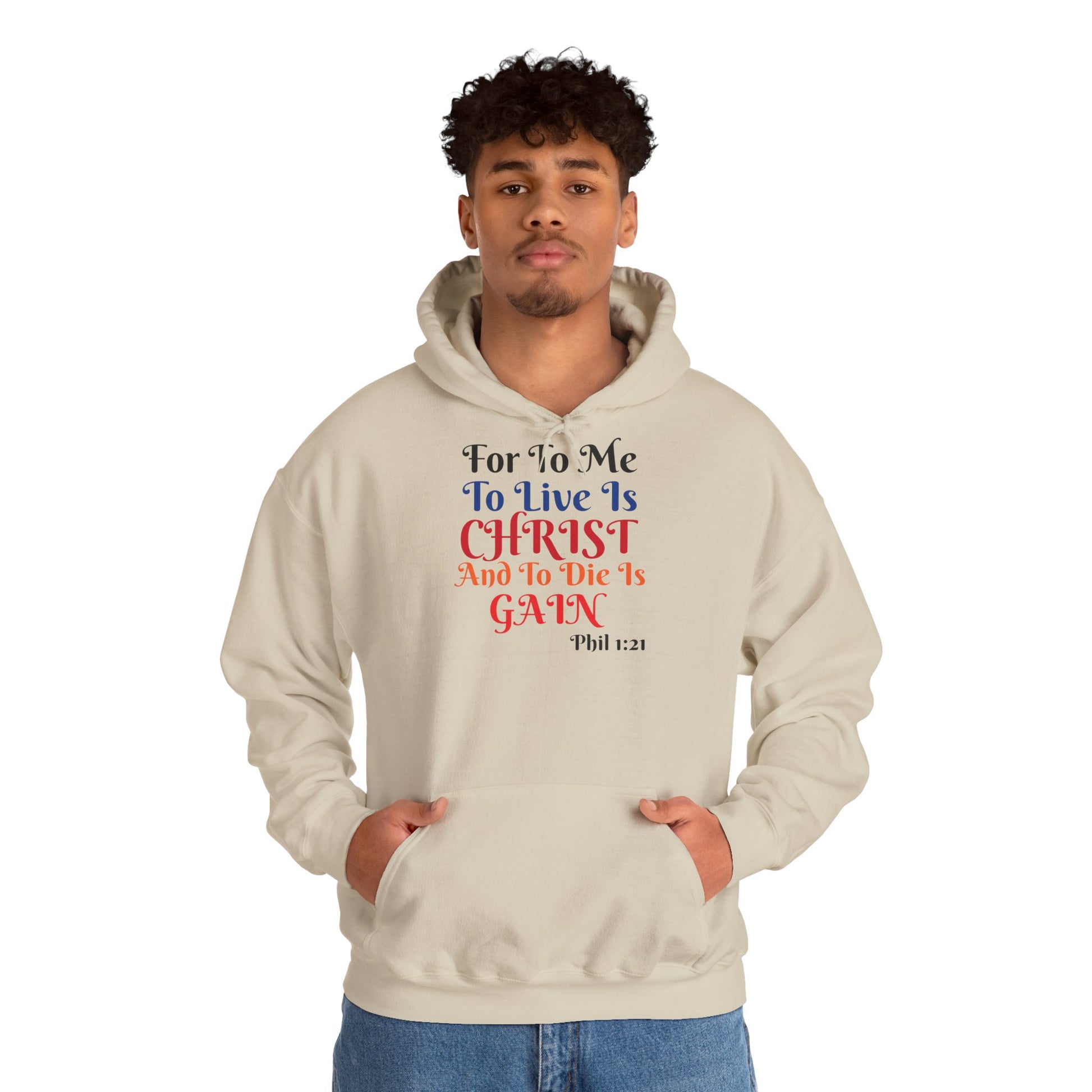 BOLD LINES: To Live Is… Filipperbrevet 1:21 – Kristen Unisex Sweatshirt | The Original