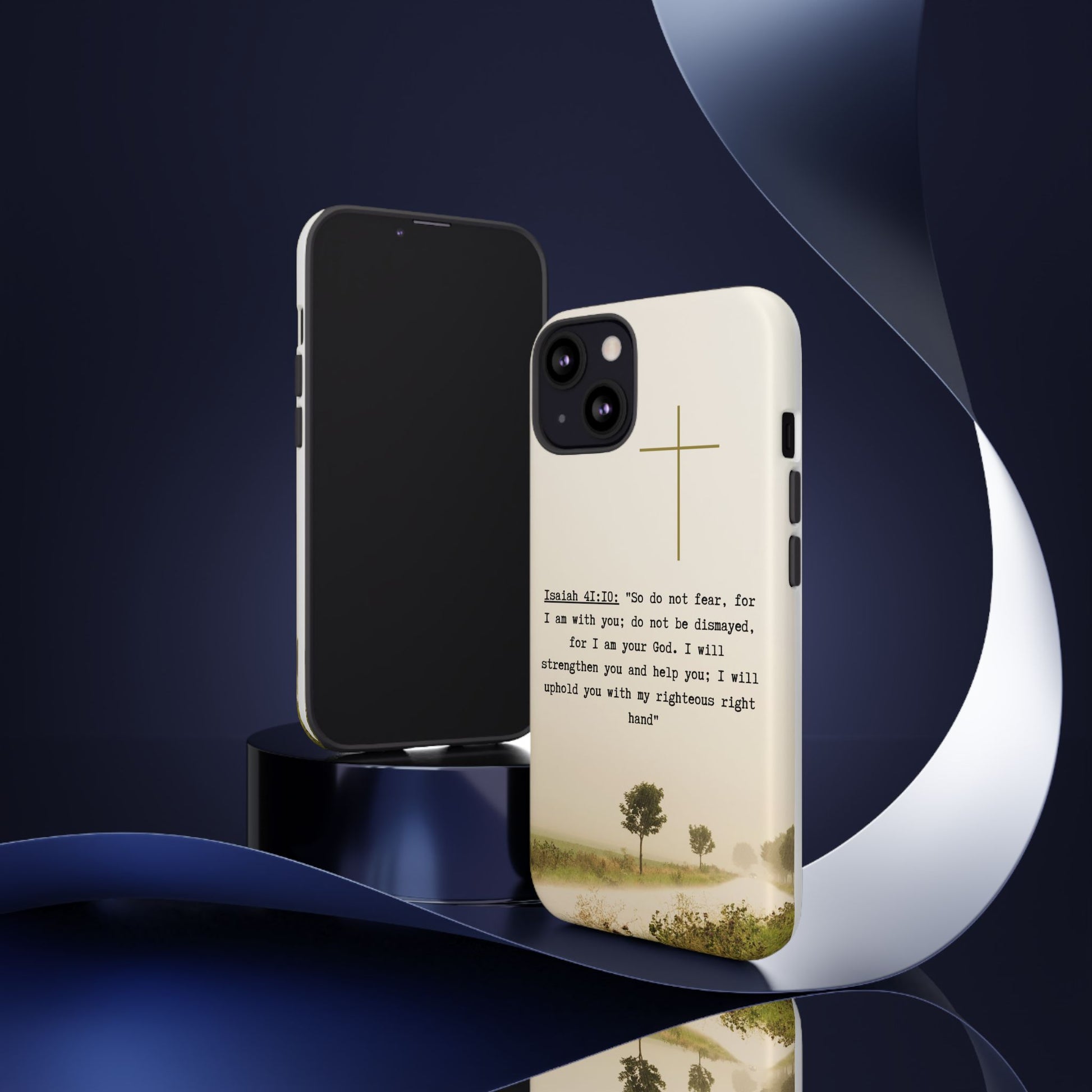 Christian Cross Phone Case with Isaiah 41:10 —The Original, Inspirational Protective iPhone Cover