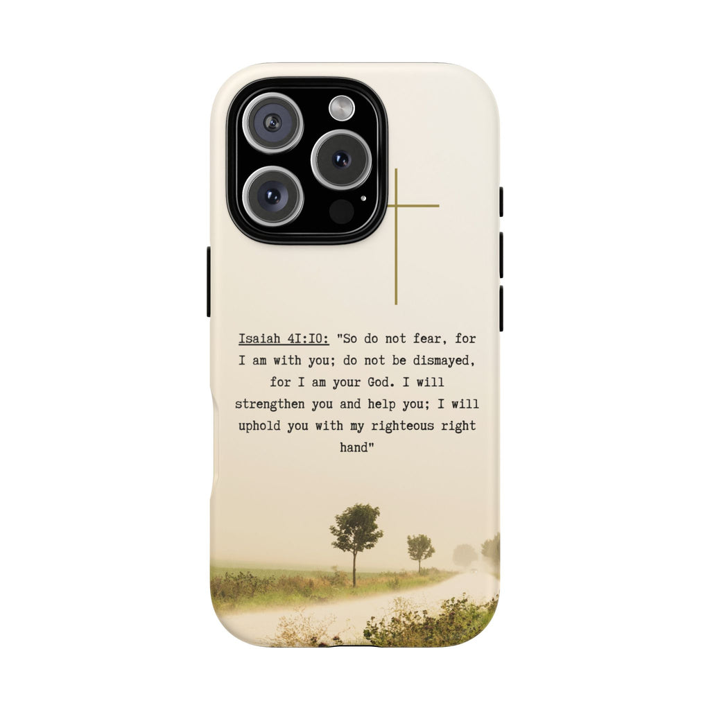 Christian Cross Phone Case with Isaiah 41:10 —The Original, Inspirational Protective iPhone Cover