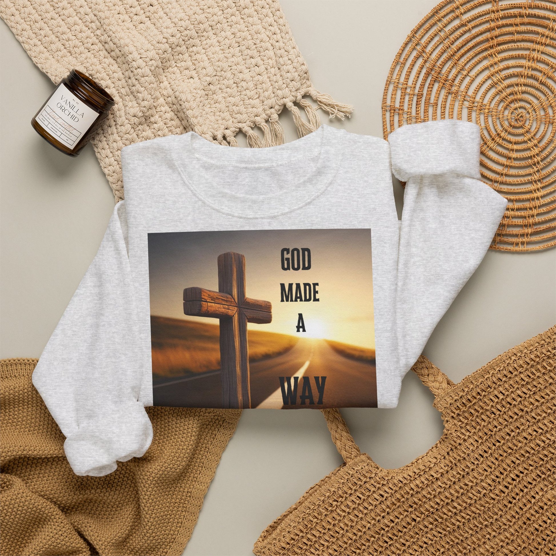 LÍNEAS ATREVIDAS – Sudadera cristiana unisex de cuello redondo | La original: ropa de fe con propósito