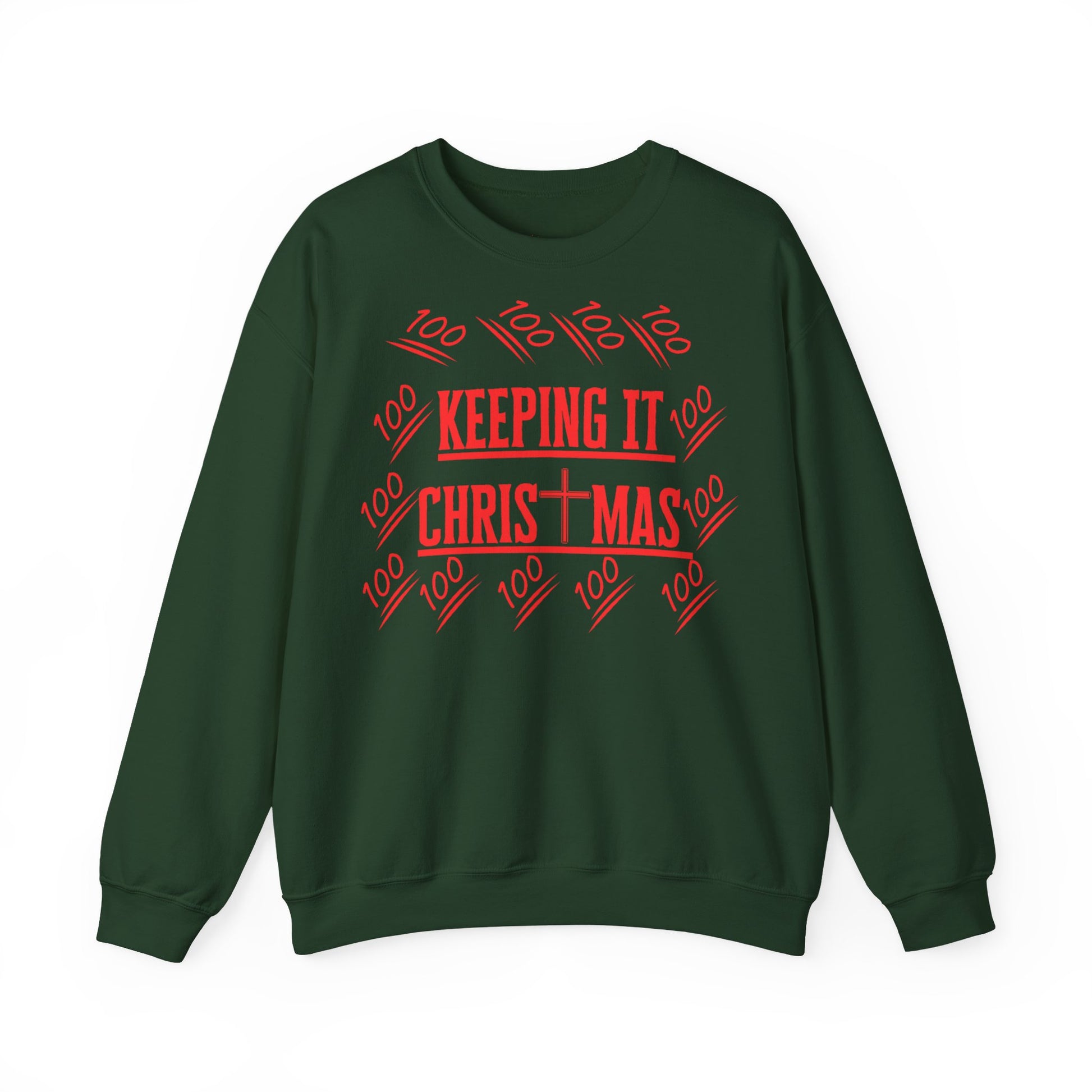 Sudadera navideña con texto rojo | Sudadera cristiana unisex | La original - faithwear
