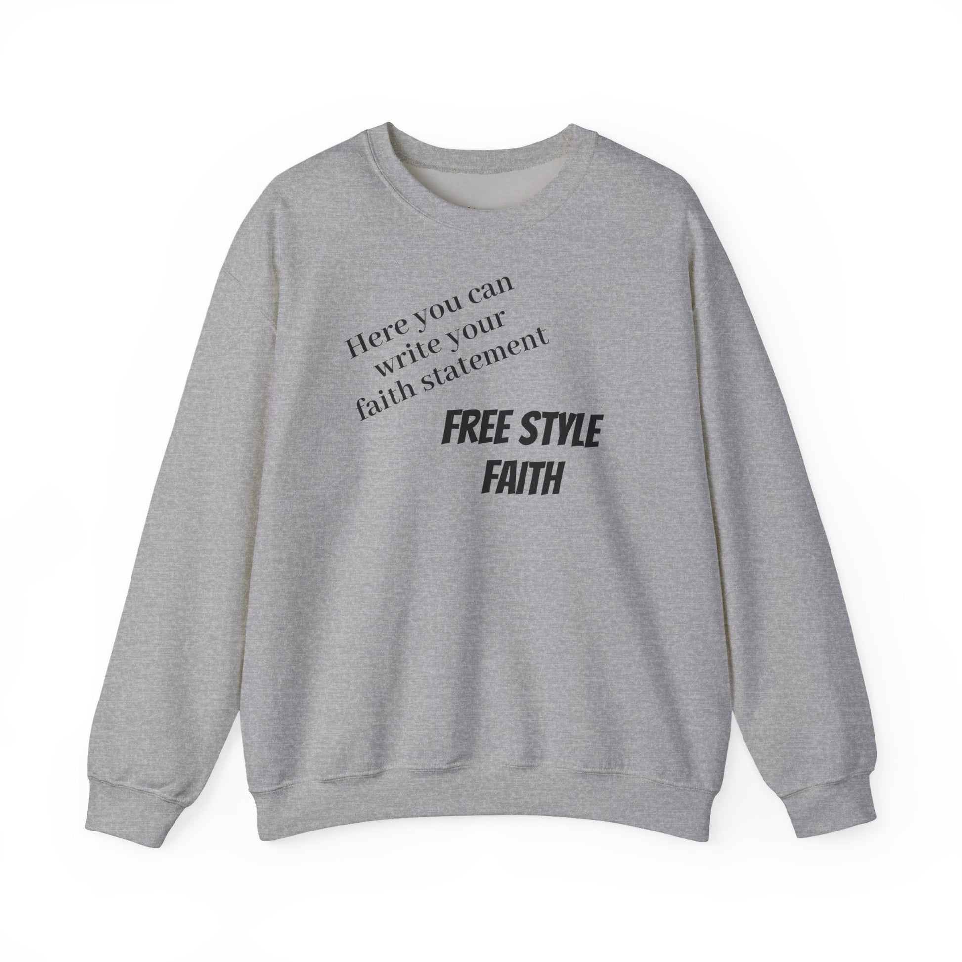 FREE STYLE FAITH Custom kristen Sweatshirt – The Original – faithwear – streetwear with purpose