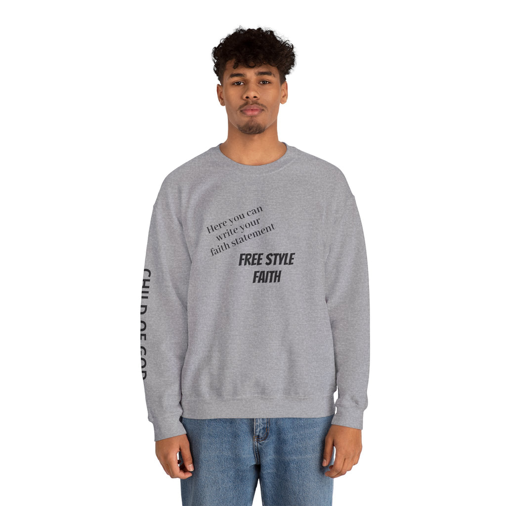 FREE STYLE FAITH Custom Christian Sweatshirt – The Original – faithwear – streetwear with purpose