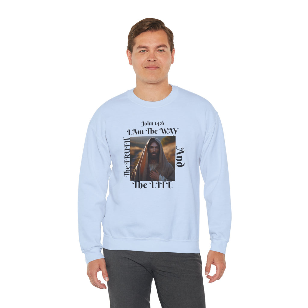 Sudadera con cuello redondo cristiana nacida de nuevo - Unisex The way