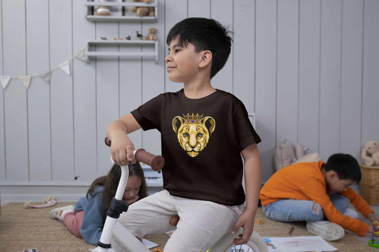 Camiseta negra GOLD PRINCE para niños