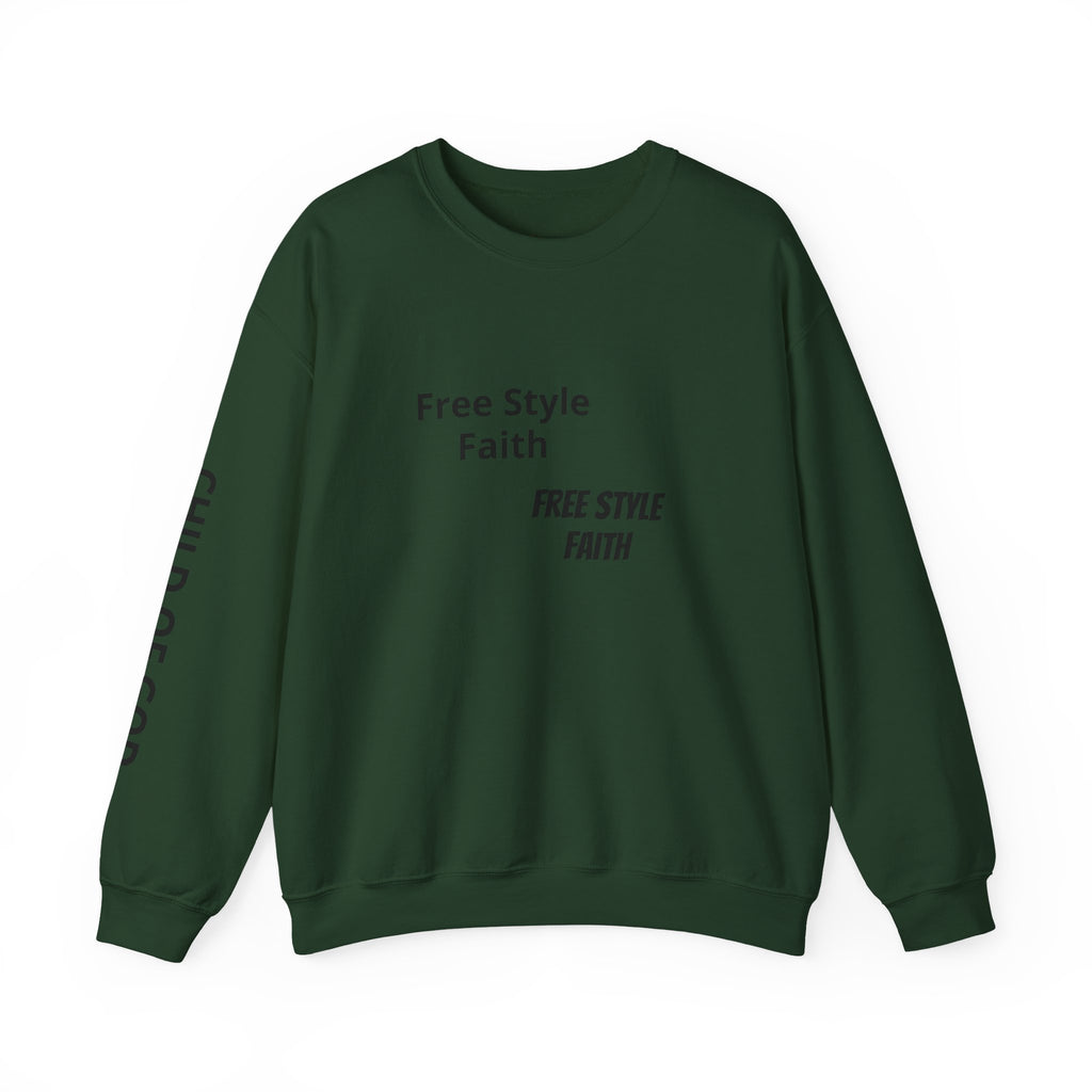Faith Graphic Crewneck Sweatshirt — "Free Style Faith" Text  - The Original