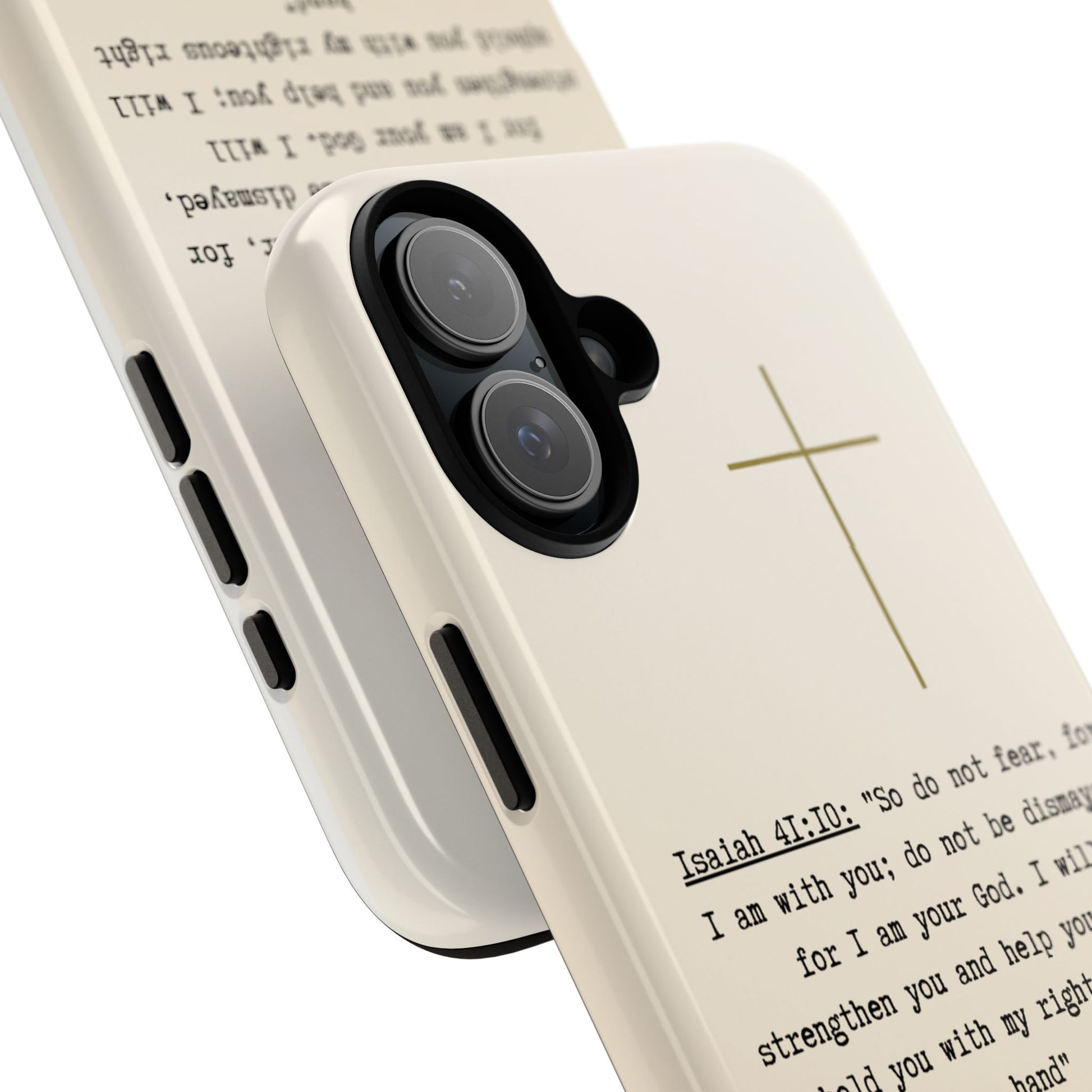Christian Cross Phone Case with Isaiah 41:10 —The Original, Inspirational Protective iPhone Cover