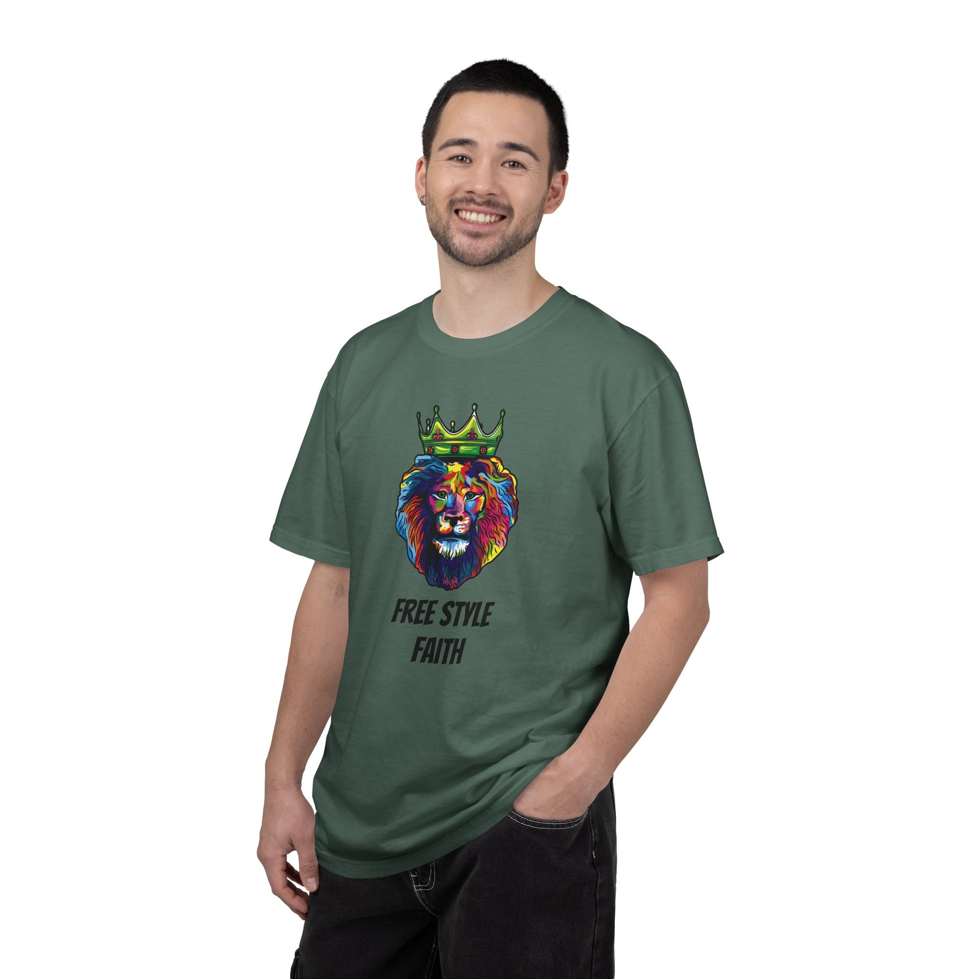 COLOR LION T-Shirt — "Free Style Faith" Colorful Tee - The Original