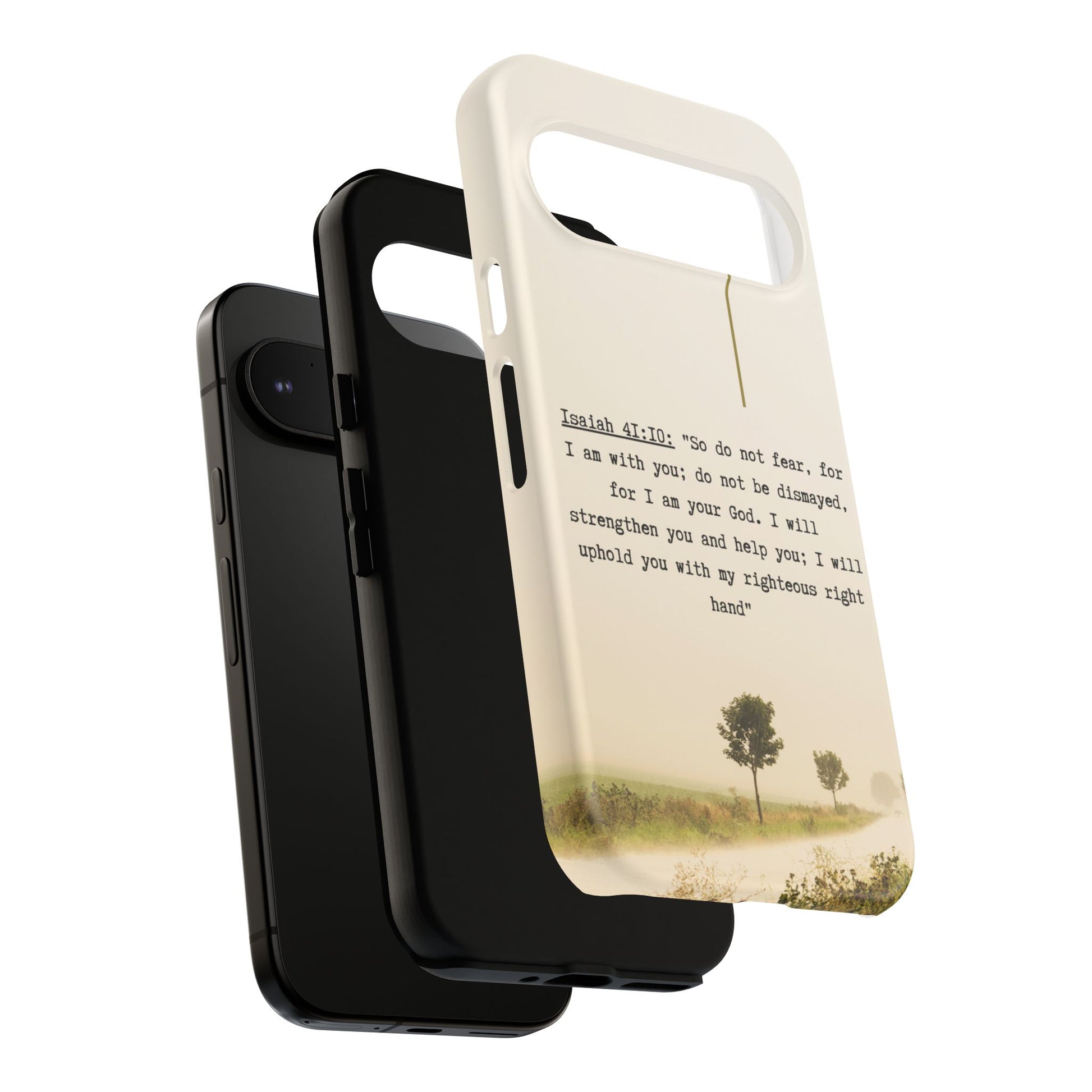 Christian Cross Phone Case with Isaiah 41:10 —The Original, Inspirational Protective iPhone Cover