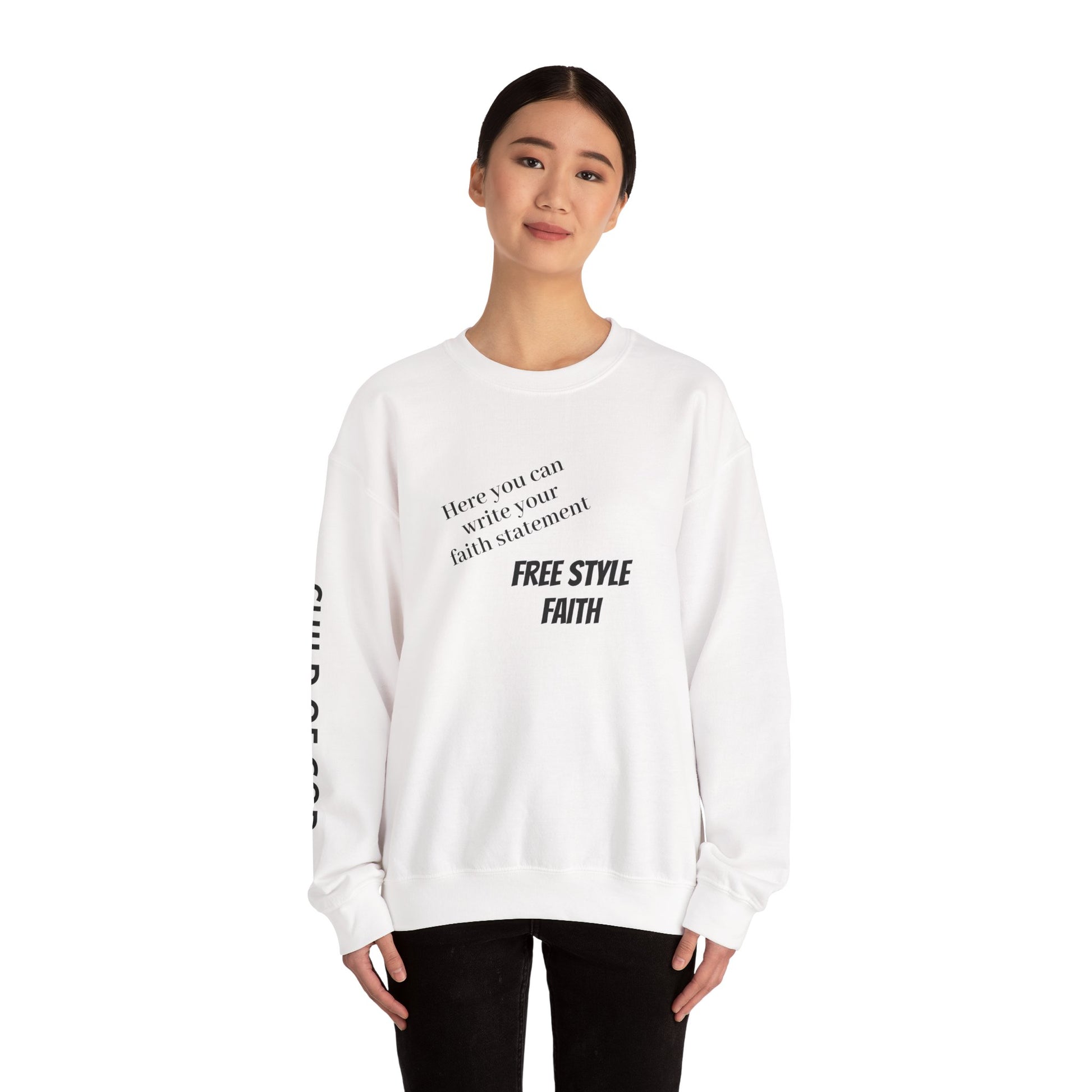 FREE STYLE FAITH Custom kristen Sweatshirt – The Original – faithwear – streetwear with purpose